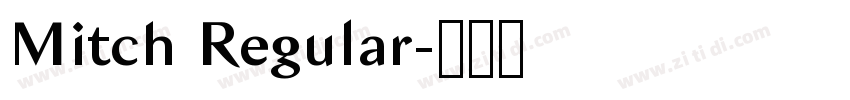 Mitch Regular字体转换 Mitch Regular字体转换